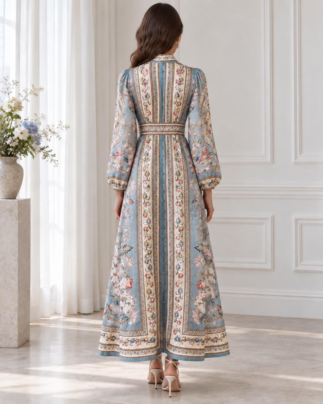 Blauwe Luxe Maxi Jurk